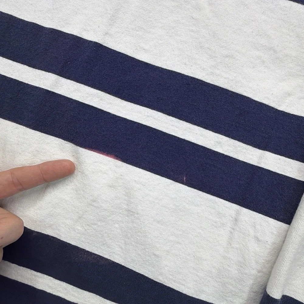 Vintage Polo Ralph Lauren Rugby Shirt Men Large Sailing Stripe Long Sleeve Pony